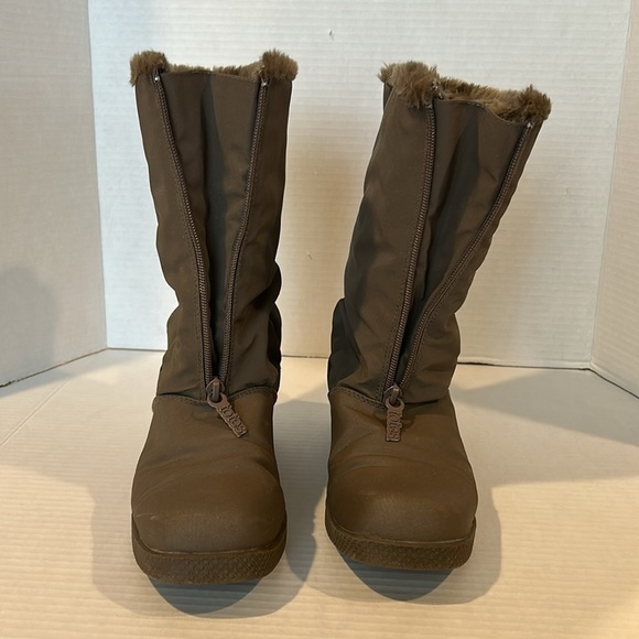 Totes Taupe Snowflake Wide Insulated Women’s Waterproof Snow Winter Boots 7W - Picture 5 of 6